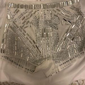 White Bead Dazzled shorts…..